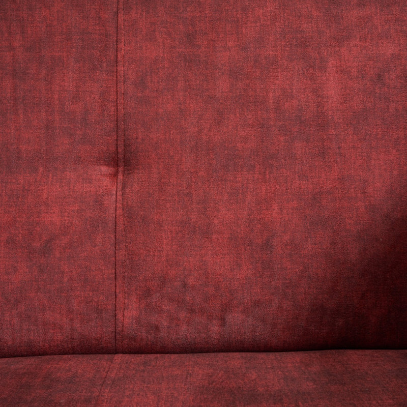 Canapé-lit rembourré 84,3 po, 100 % polyester rouge