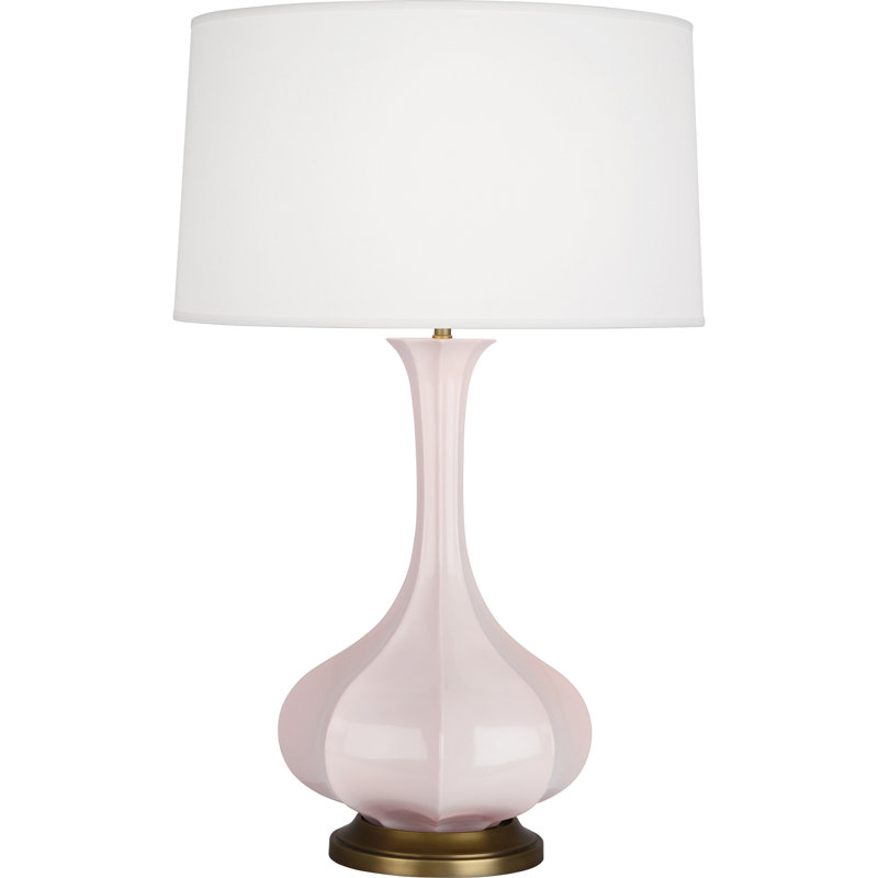 Pike 32" Table Lamp, Rose Water Glazed