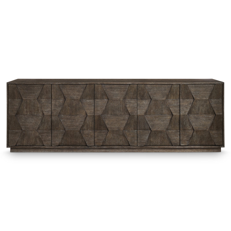 Linea Media Console, Linea - Cerused Charcoal Finish