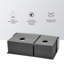 Évier de cuisine double à double cuve - Évier de cuisine en acier inoxydable 33 po x 20 po à tablier frontal encastrable à double cuve de calibre 18 avec deux cuves profondes de 9 po