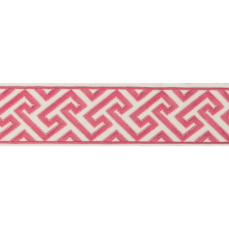 Treillis Passementerie Sanchi Tape 100% Polyester Fabric, Pink