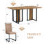 Ensemble de table et chaises, ensemble de table de salle à manger en bois avec 6 chaises et base en métal-462373257