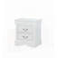 1pc Table de chevet blanche Louis Philippe