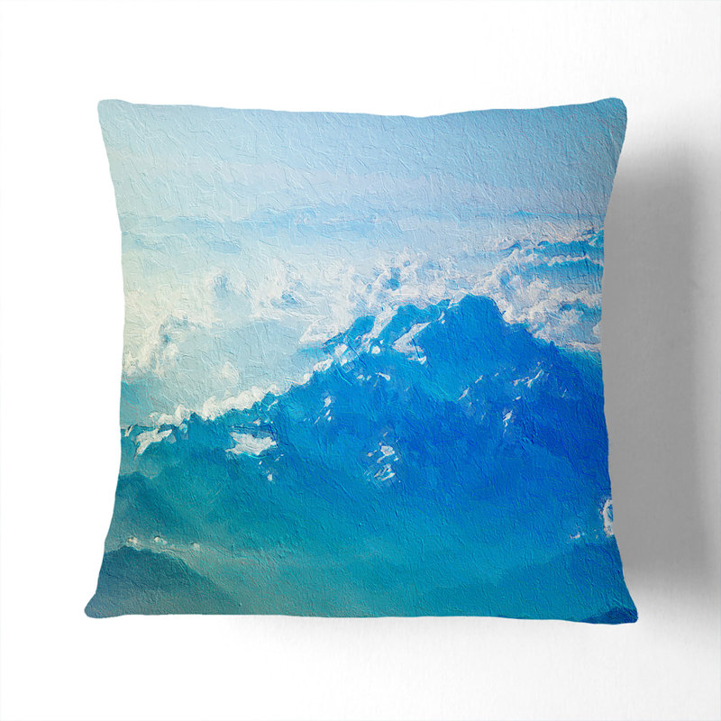 Abstract Square Cushion, 40cm H x 40cm W x 15cm D, Stone