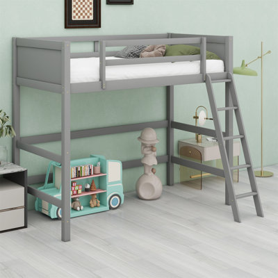 Wood Loft Bed With Ladder