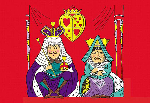 Buyenlarge Alice In Wonderland: The King And Queen Of Hearts by