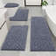Ensemble de tapis de bain en microfibre 4 pièces avec envers antidérapant-2081493051
