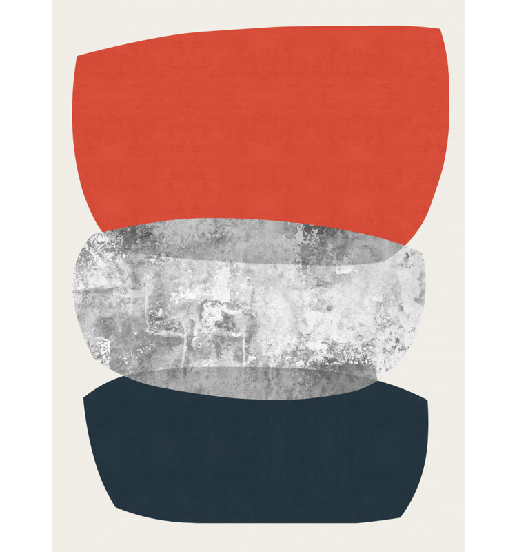 Balanced Abstract Shapes Print by Other Artist, Brown, 24 × 36, Framed Print
