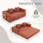 Canapé modulaire pliable et compressible avec disposition personnalisable et rangement intégré pour la vie moderne.-1998998680