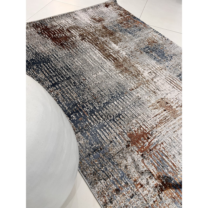 Leyli Performance Abstract Indoor Rug, Rectangle 5'2" x 8'