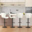 Adjustable Height Counter Stool with Metal Frame-309463933