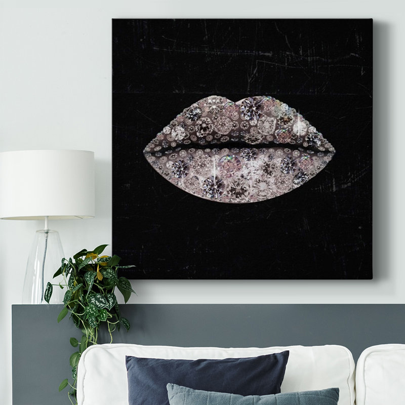 Glam Kiss IV sur toile, H 8 po x l 8 po x P 1,5 po
