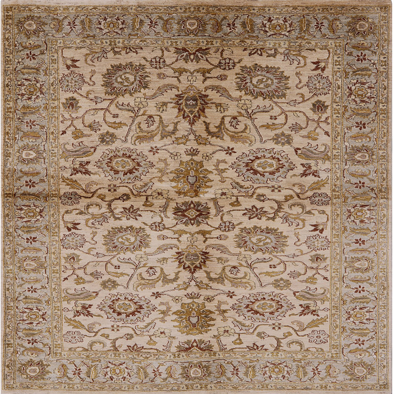 Tapis oriental doré Castaldo, Carré 3 pi