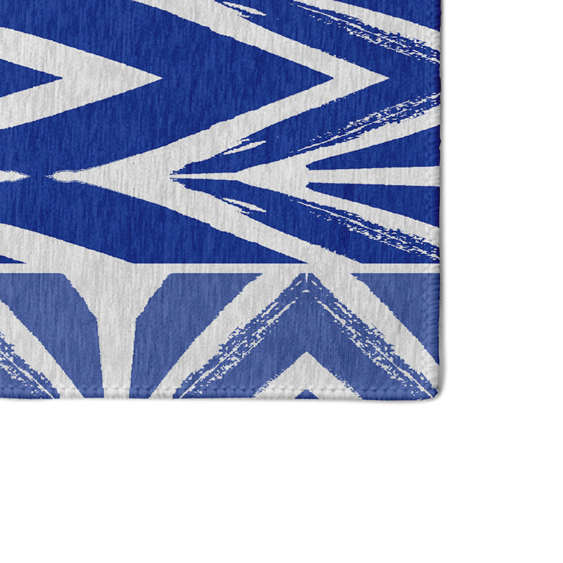 Tapis abstrait bleu, Rectangle 3 pi x 5 pi