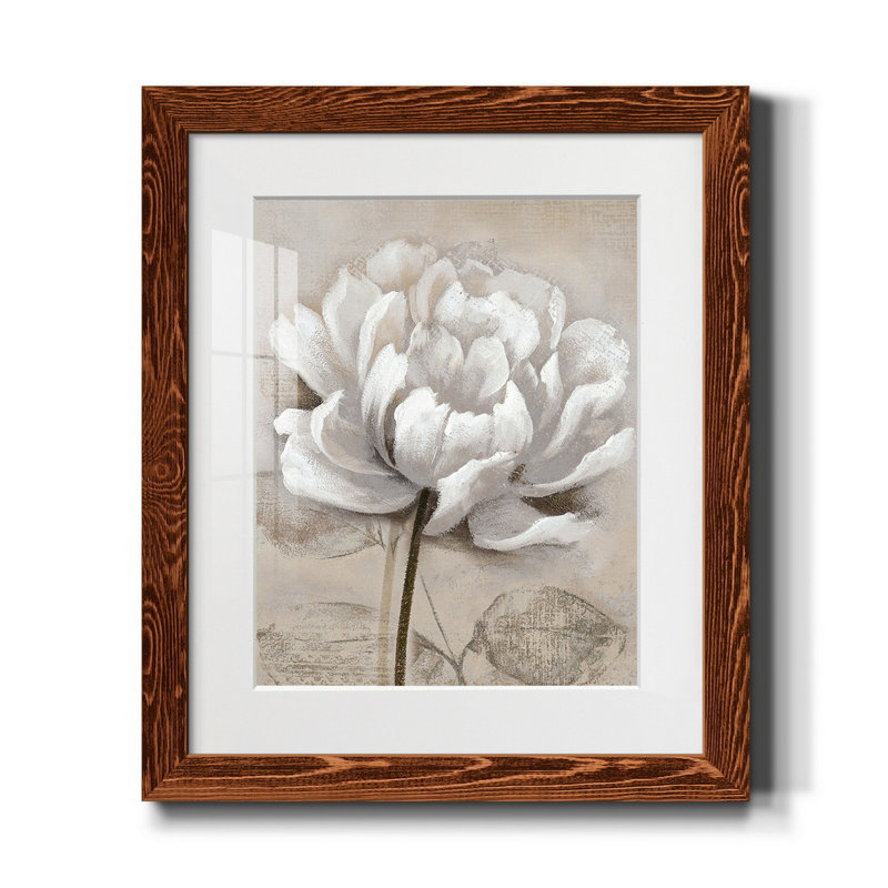 Doux blanc I - Cadre photo, reproduction d'art sur papier, H 20 po x l 17 po x P 1 po, Érable