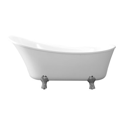 Baignoire de trempage sur pattes en acrylique 69 "x 29" Pearl