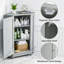 Armoire d'angle avec tablettes réglables