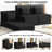Convertible Folding Compression Sectional Fabric Sofa Couch-248393697