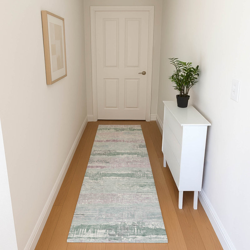 Premium Machine Washable Slesnick AMF1665 Stripes Rug, Runner 2'3" x 7'6"