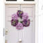 Couronne rose de 18 pouces en fausse hortensia - Décoration décorative-2122326662