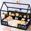 Lit jumeau simple avec solutions de rangement à DEL et tablettes utiles - Éclairage de rangement bleu marine-1263551942