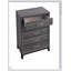 Commode Glasgow G04305-CH, finition grise avec joints en queue d'aronde durable et tiroirs spacieux pour les chambres modernes-1309527918