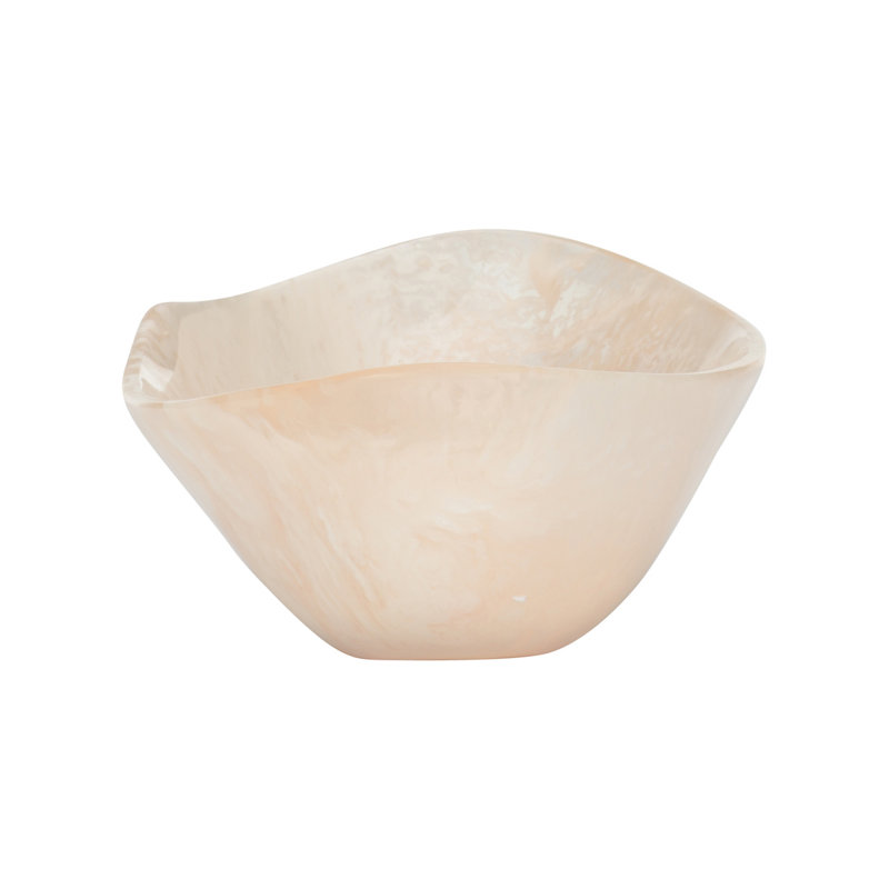 Bucolic Oval Bowl - Black Medium, 8.75" H x 21" W x 8.75" D, Pink