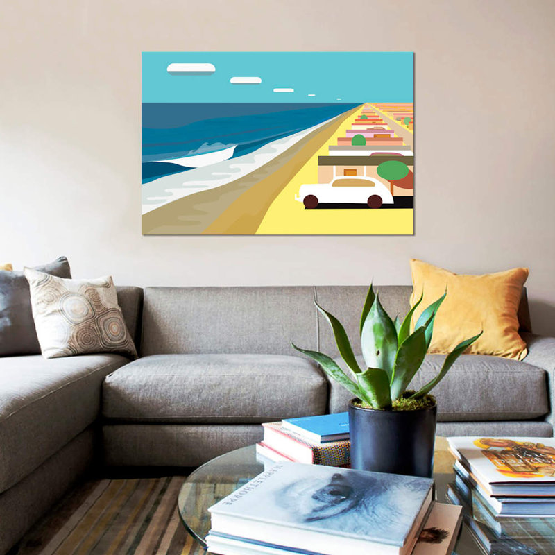 « fêtes camp », reproduction sur toile, H 8 po x l 12 po x P 0,75 po, Toile tendue, Pas de tapis