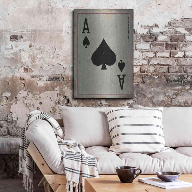 «Ace of Spades» par Cindy Jacobs, art mural en métal, H 36 po x l 24 po