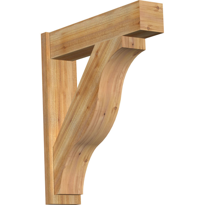 Funston Block Outlooker, 8" W Western Red Cedar (Rough Sawn), 34" D x 38" H