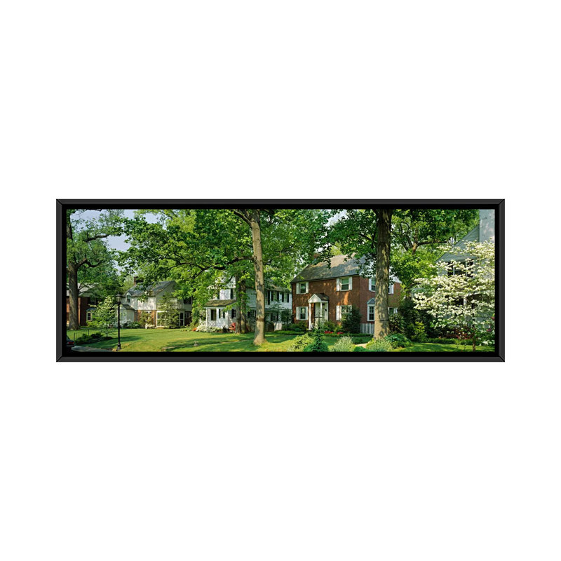 « panoramique broadmoor ave, baltimore city, maryland », reproduction de photo sur toile, H 12 po x l 36 po x P 1,5 po
