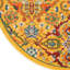 Tapis jaune à motif floral Weirton-694180149