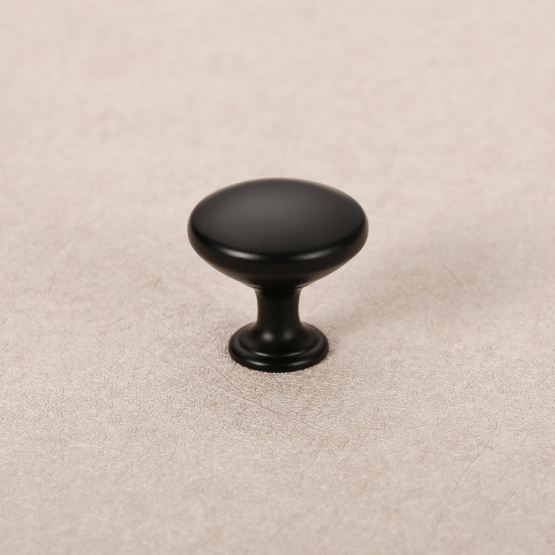 Alpha Series 1-inch Matte Black Round Cabinet Knob (20-Pack)