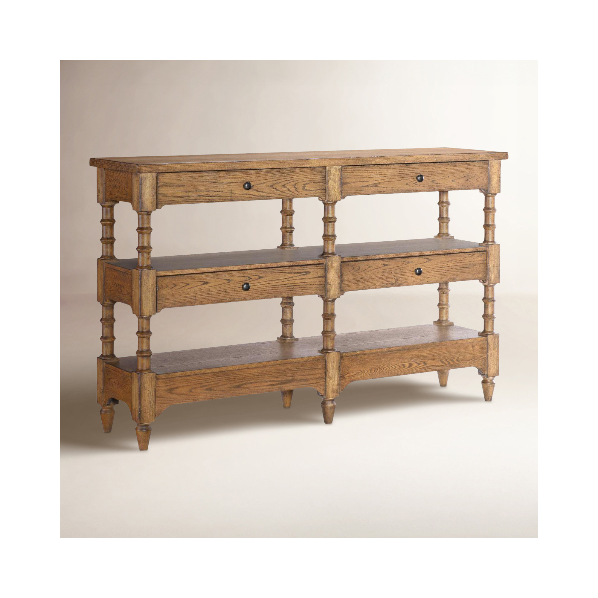 Country Living 4-Drawer Console Table, Brown