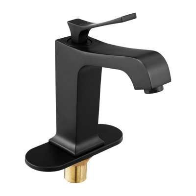 Robinet d'évier à poignée simple, évier de cuisine à finition noire mate, robinets d'eau de cuisine avec drain à bouton-poussoir, convient pour la salle de bain, le véhicule récréatif, l'évier de bar, les toilettes publiques, le bec de type cascade