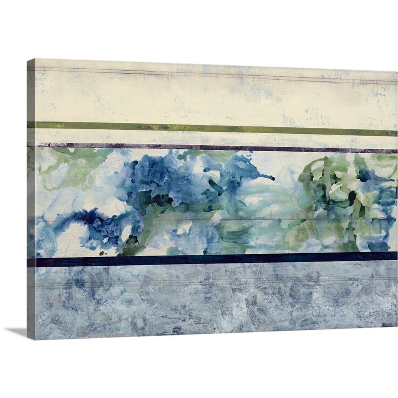 « water variations », peinture sur toile, Toile tendue, H 12 po x l 18 po x P 1,25 po