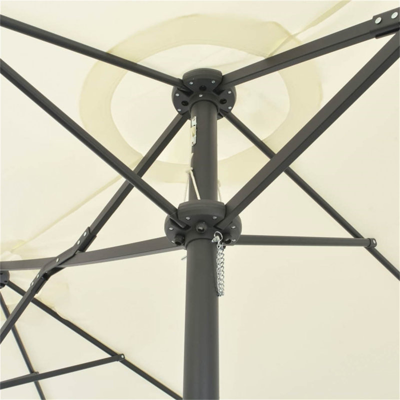 Brentley 270cm Market Parasol, Aluminium, Beige