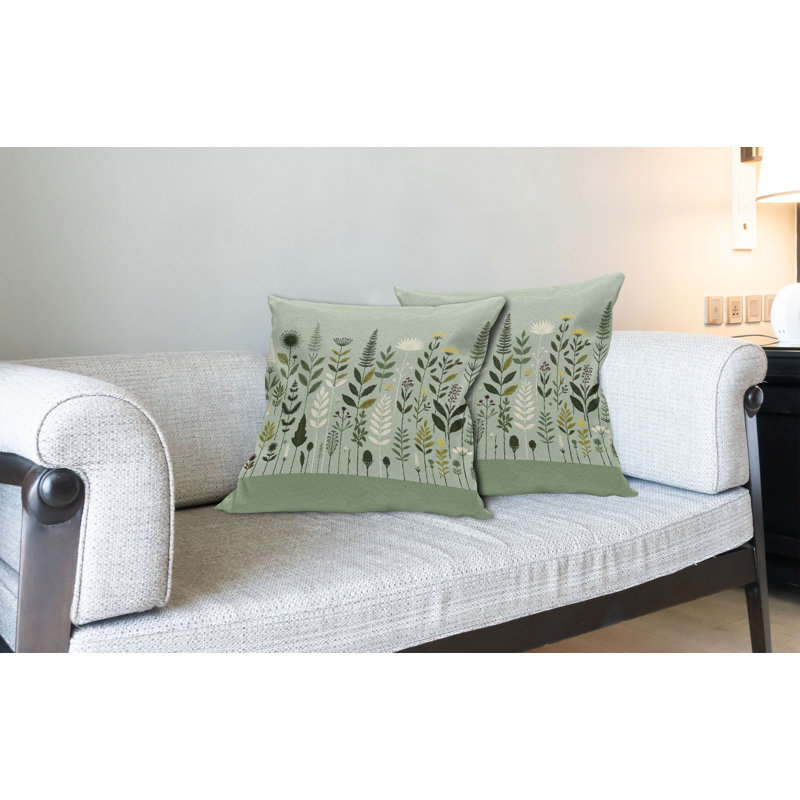 Ensemble de 2 housses de coussin Ambesonne Monstera, H 16 po x l 36 po, Rectangle