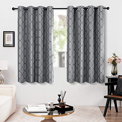 Paire de rideaux occultant Delaiah, L 52 po x L 63 po, Gris