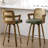 Upholstered Cane Back Counter & Bar Stool With Armrest-2118081897-2118081903