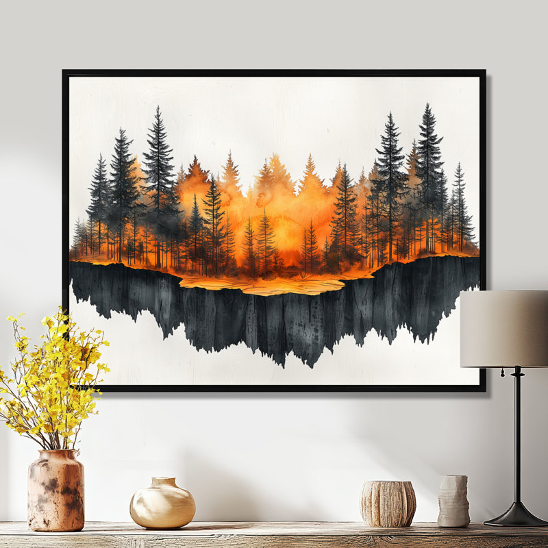 Glenice - Landscapes Canvas Art Print, H 30 po x l 40 po, Avec cadre, Noir