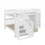 Lit superposé en forme de L avec lit simple simple et lit simple supérieur, 3 tiroirs, bureau portable et garde-robe-1267214391