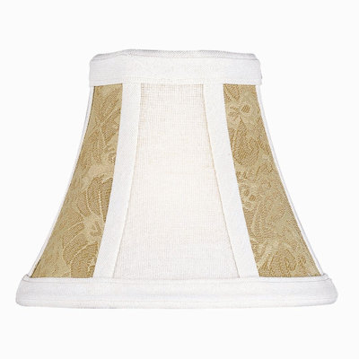 Abat-jour de style candélabre à cloche H 5 po en blanc/beige