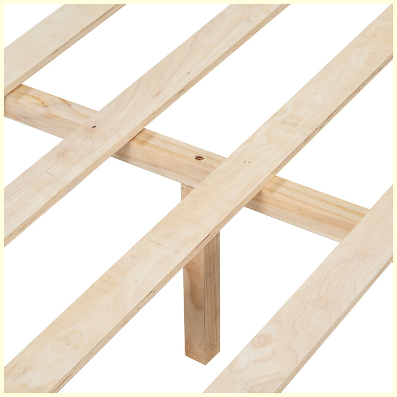 Lit moderne avec dossier en cuir blanc tissé, structure en bois naturel