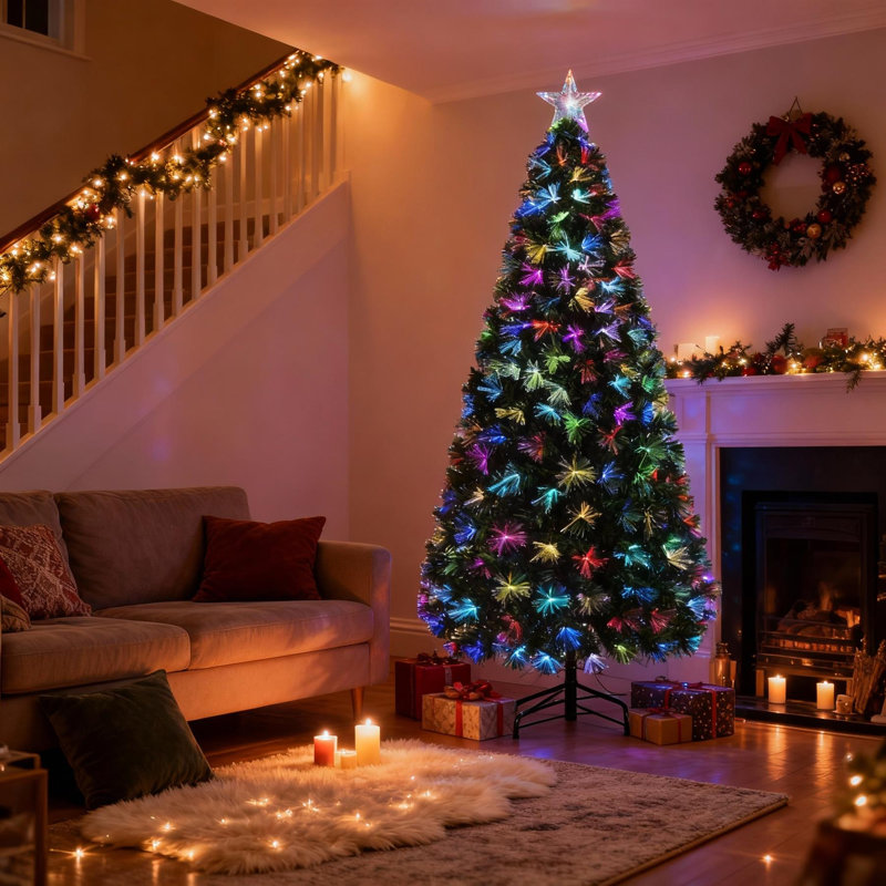 Lighted Artificial Christmas Tree, 4 ft.