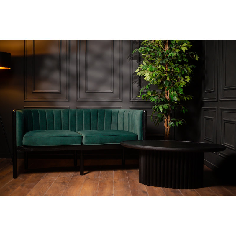 Alton Loveseat, Black, Emerald