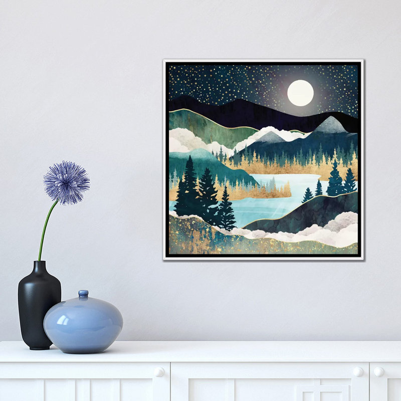 « star lake » par spacefrog designs-print, Toile blanche encadrée, H 18 po x l 18 po x P 1,5 po