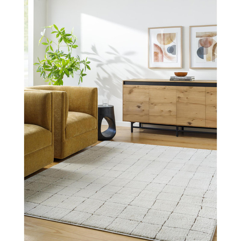 Tapis moderne ivoire Our PNW Home x Livabliss Cascade, Rectangle 7 pi 10 po x 10 pi
