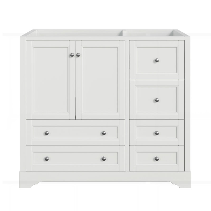 36 inch bathroom vanity without sink, Blanc
