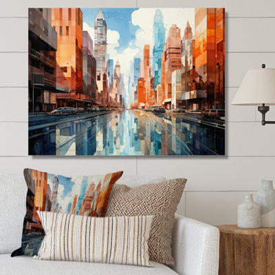 Towers Skyward Symphony I - Cityscapes Canvas Prints